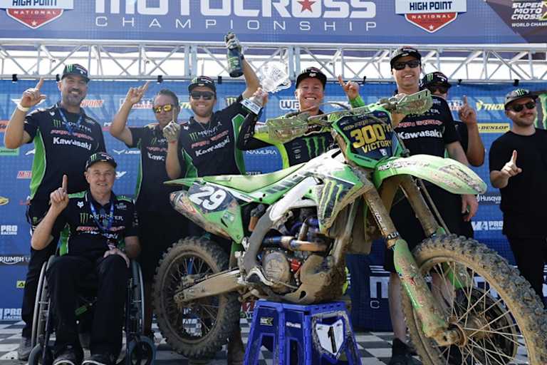 Das Pro-Circuit-Kawasaki-Team konnte in High Point seinen 300. Sieg feiern