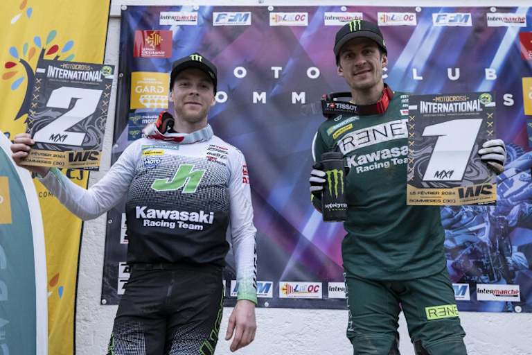 Kawa-Doppelsieg: Romain Febvre musste sich in Sommières Jeremy Seewer geschlagen geben