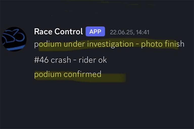 Blick in die Renndirektion