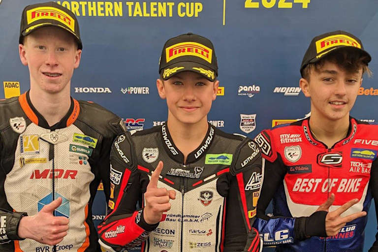 NTC Assen Lauf 2: Jurrien van Crugten, Tobias Kitzbichler, Antoine Nativi (v.li.)