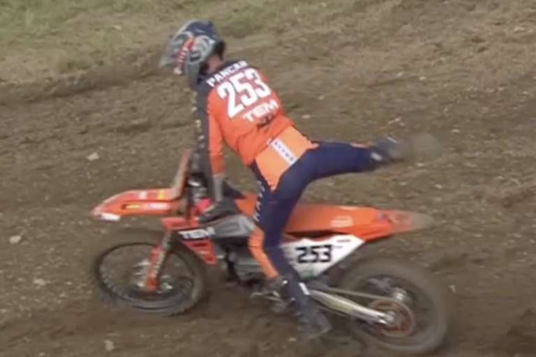 Jan Pancar stürzte im zweiten Lauf auf Platz 6 liegend