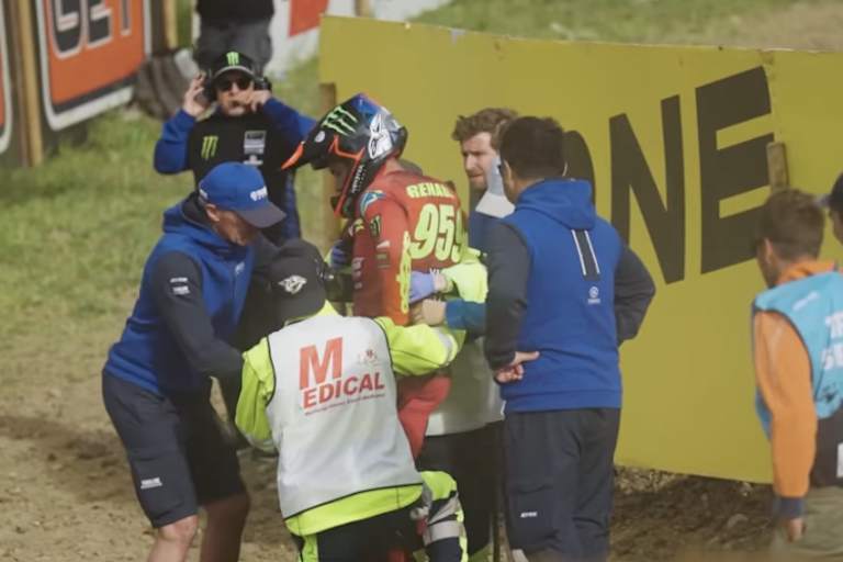 Maxime Renaux musste das Rennen nach dem Crash aufgeben