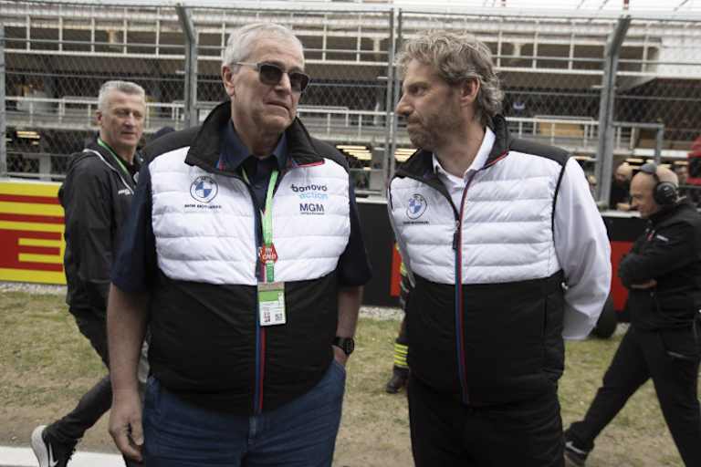 Bonovo-Chef Jürgen Röder (li.) mit BMW-Manager Marc Bongers