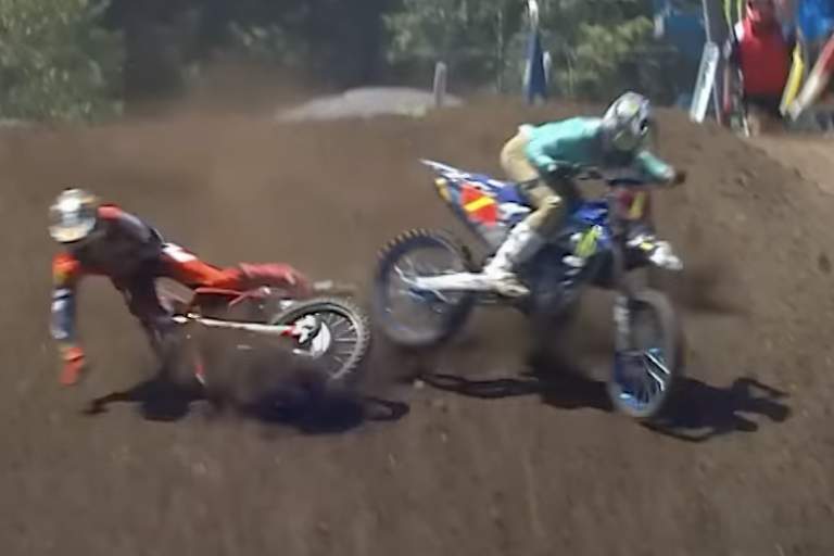 Deegan und DiFrancesco kollidierten im ersten Lauf