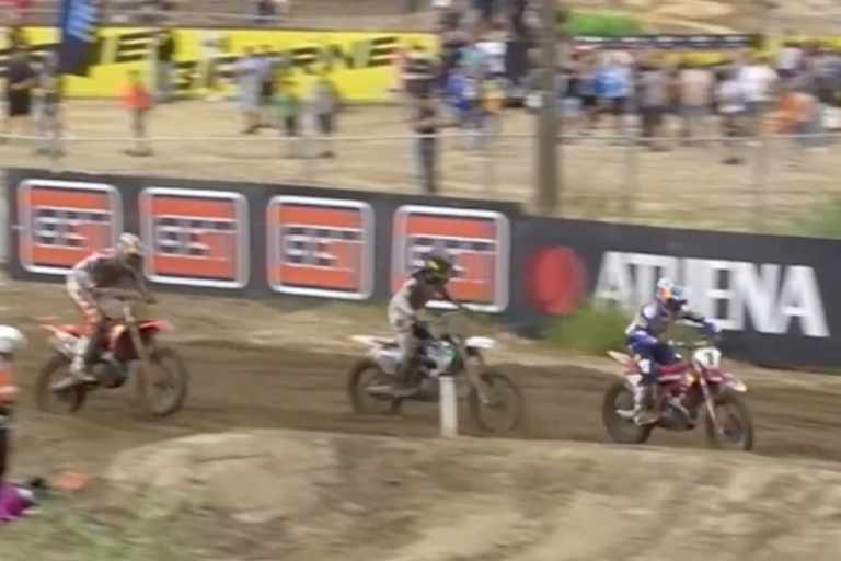 Auch im Qualifikationsrennen von Lommel befand sich Scheu auf der Ideallinie zwischen Prado und Herlings