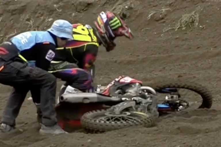 Jeremy Seewer stürzte in der ersten Runde des zweiten Laufs