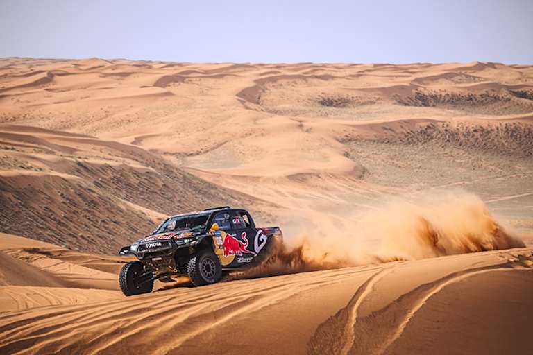 Lucas Moraes und Armand Monleon (Toyota) liegen aktuell auf Platz 3 in der Gesamtwertung.