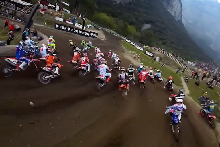 Gaetan Valente verfolgt die Fahrer mit seiner FVP-Drohne