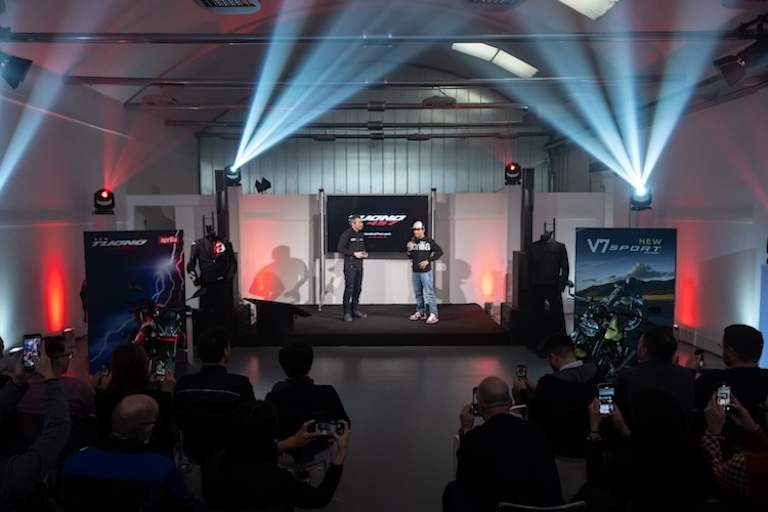 Jorge Martin stellte den Journalisten das neue Einsteigerbike aus Noale vor