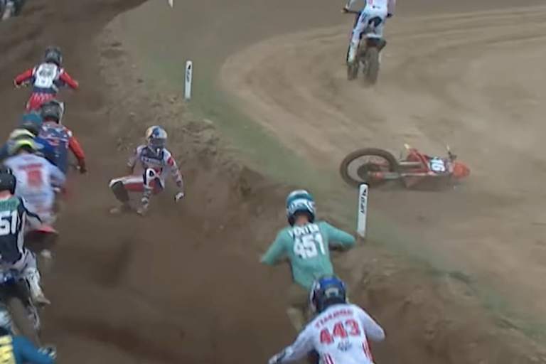 Tom Vialle stürzte im ersten Lauf