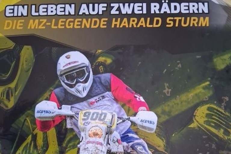Die Titelseite des Buchs «Ein Leben auf zwei Rädern – Die MZ-Legende Harald Sturm»