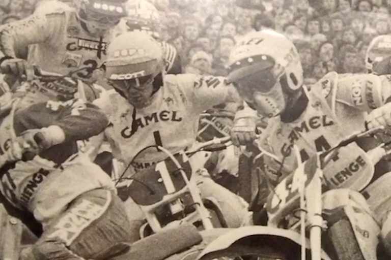 Harry Everts (#1) beim Start in Valkenswaard 1981