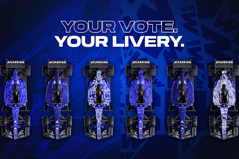 Williams schlägt den Fans verschiedene Lackierungen des Rennwagens vor