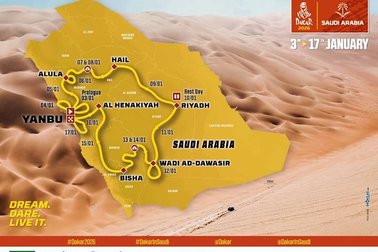 Die Route der Dakar 2026
