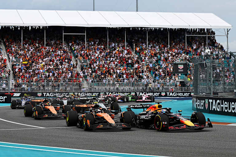 Beim Sprint von Miami