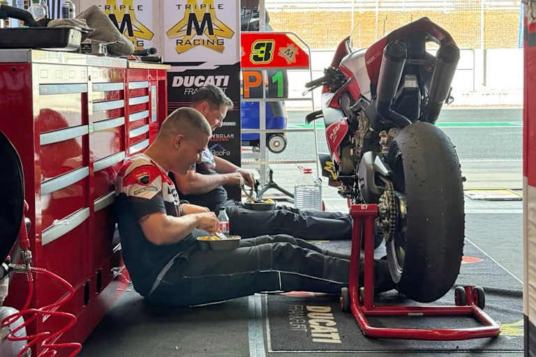 Picknick im Ducati-Team