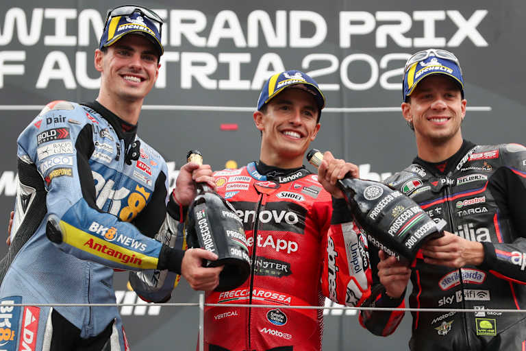 Fermin Aldeguer, Marc Marquez und Marco Bezzecchi beim Österreich-GP