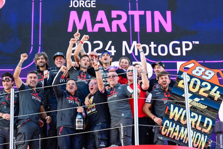Siegreich 2024: Pramac Racing mit Jorge Martin