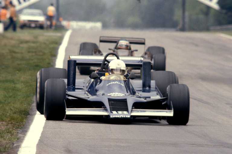 Elio de Angelis mit seinem Shadow DN9 in Belgien 1979