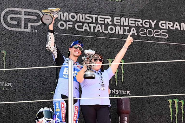 Alex Marquez jubelte regelmäßig mit Nadia Padovani