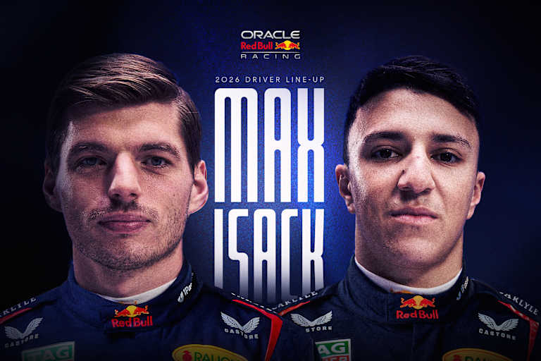 Max Verstappen und Isack Hadjar