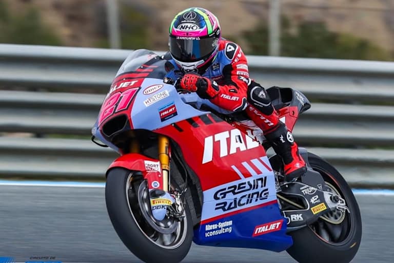 Jerez: Alonso Lopez beim ersten Test für Gresini und Kalex