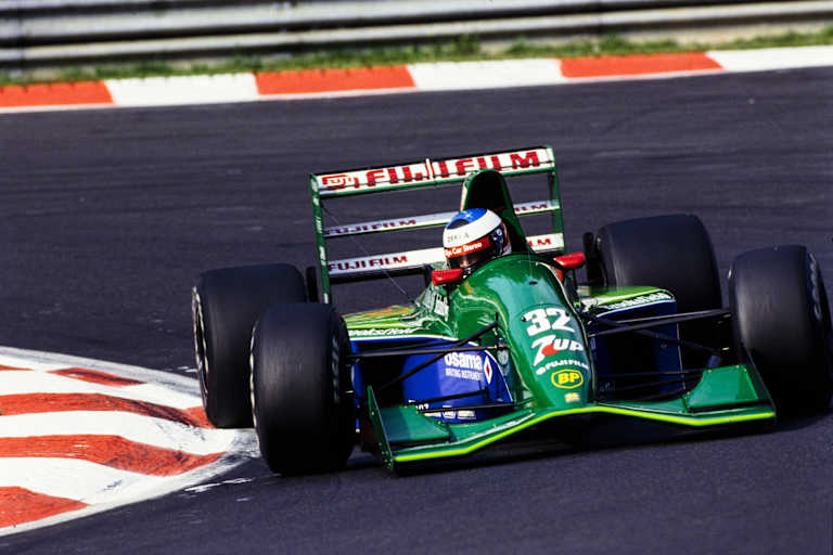 Michael Schumacher 1991 in Belgien mit dem Jordan-Rennwagen