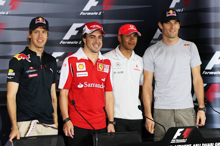 Vor dem WM-Finale 2010: Vettel, Alonso, Hamilton und Webber