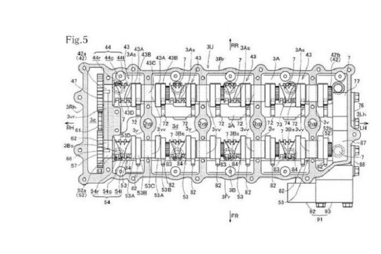 Eine klassische DOHC-Anordnung mit zentralen Zündkerzen