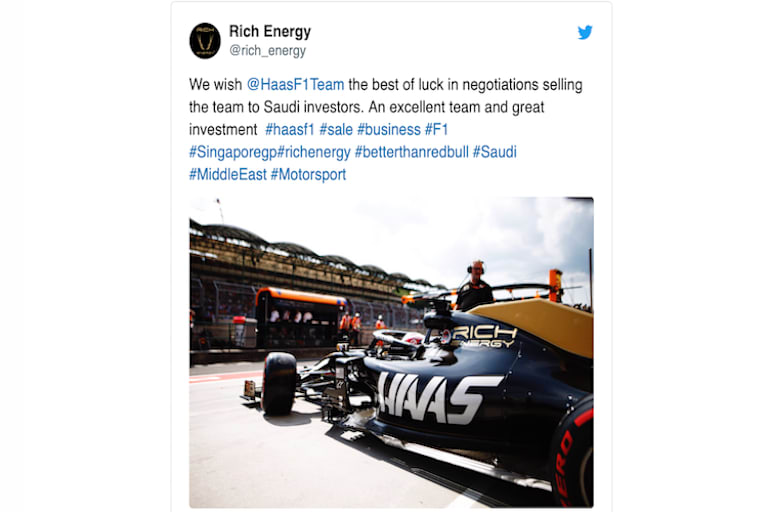 Rich Energy behauptet: Haas vor dem Verkauf