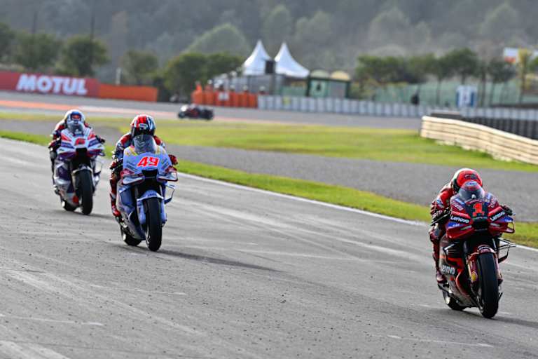 Drei GP-Sieger 2023 auf Ducati: Pecco Bagnaia vor Fabio Di Giannantonio und Johann Zarco