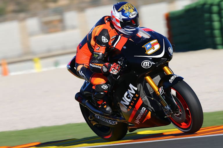 Colin Edwards auf der FTR-Yamaha beim Valencia-Test
