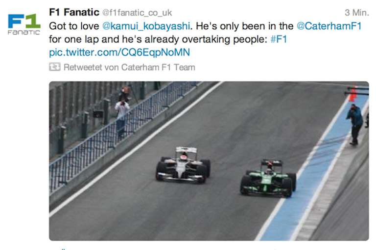 Der Twitter-Gemeinde fällt auf: Kaum ist Kamui zurück, ist er schon am Überholen ...