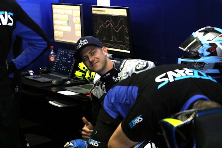 Marcel Schrötter hatte viel Spaß bei der Arbeit