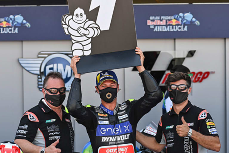 Dominique Aegerter feierte seinen ersten Sieg in der MotoE