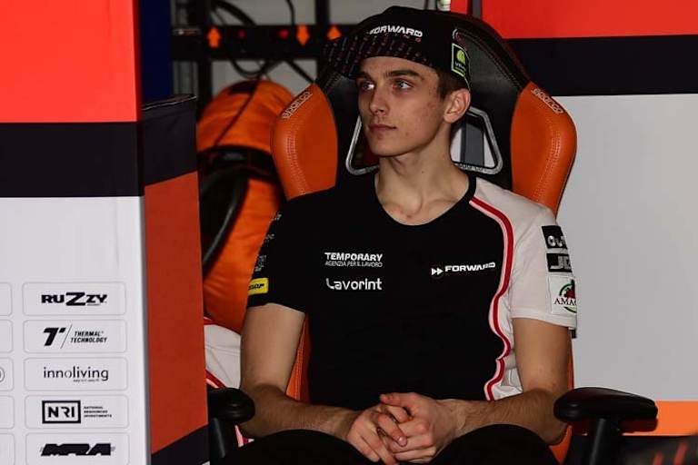 Luca Marini in der Forward-Box