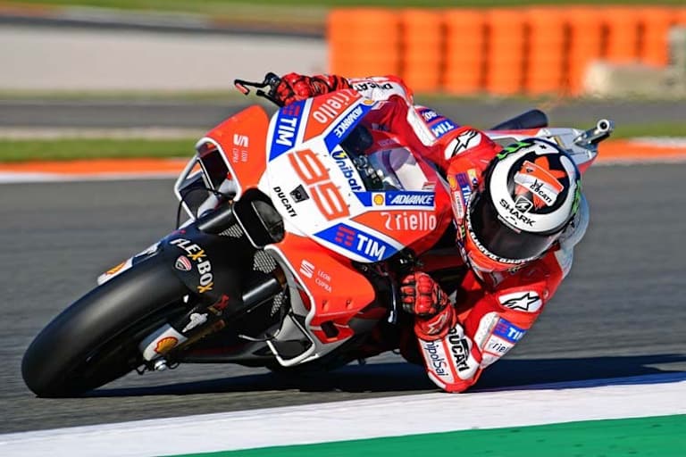 Jorge Lorenzo auf der Ducati Desmosedici