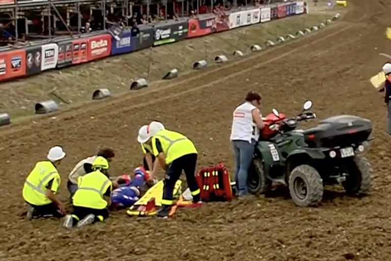 Jeremy van Horebeek stürzte im ersten MXGP-Lauf schwer