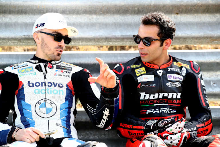 Loris Baz (li.) und Danilo Petrucci hatten beide Ärger mit Alex Lowes