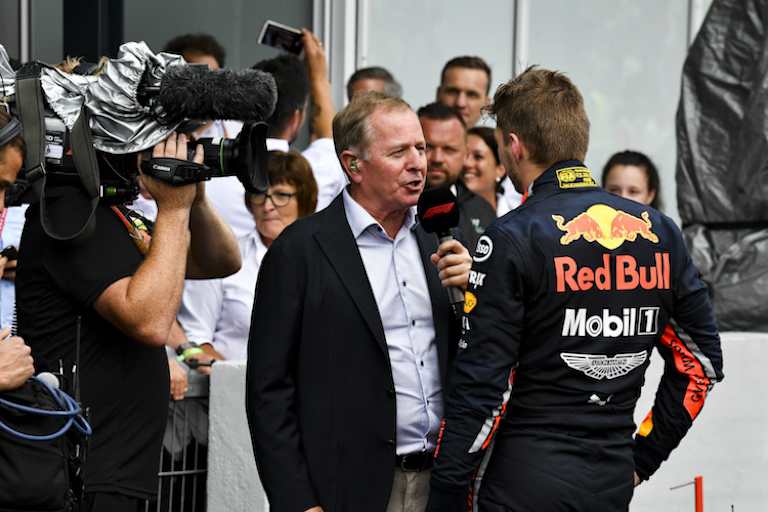 Martin Brundle mit Max Verstappen