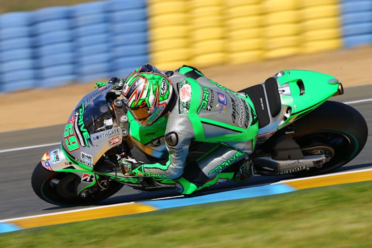 Nicky Hayden ist auf der Production-Honda chancenlos