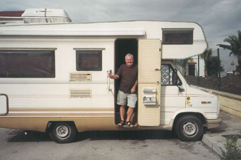 Jonathan Williams 2009 mit seinem Motorhome