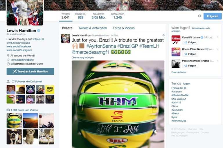 Lewis Hamilton: Knicks vor Senna in Brasilien