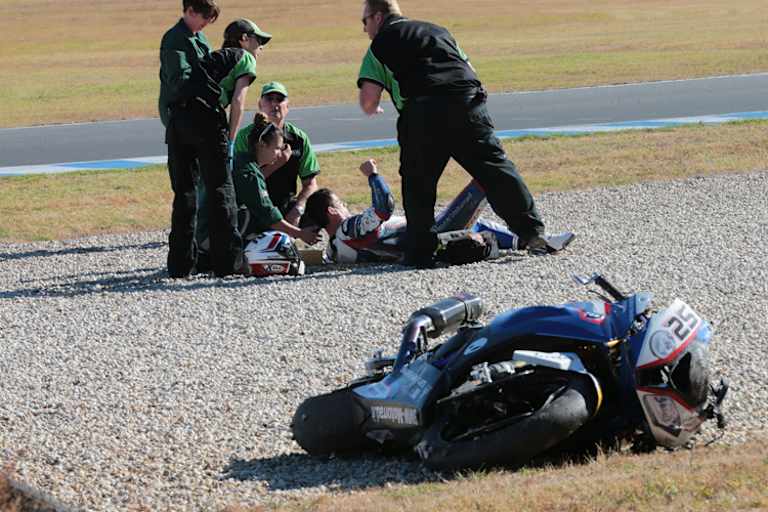 Sylvain Barriers Sturz endete schmerzhaft