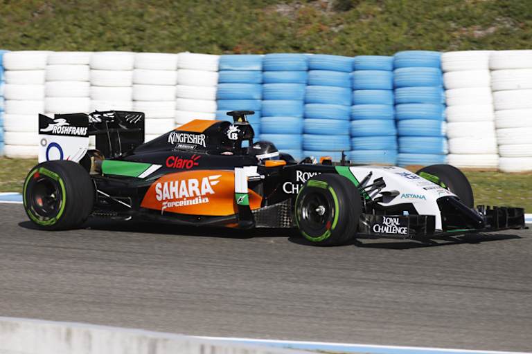 Der neue Force India: Schöne Lackierung, gewöhnungsbedürftige Nase