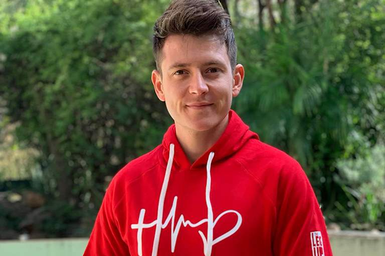 Steven Odendaal reiste aus Südafrika an