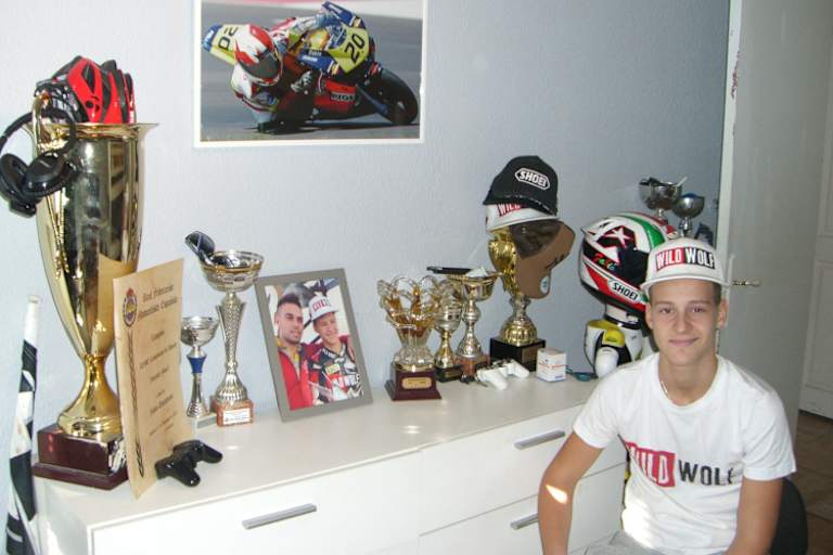 Ein junger Fabio im Elternhaus in Nizza