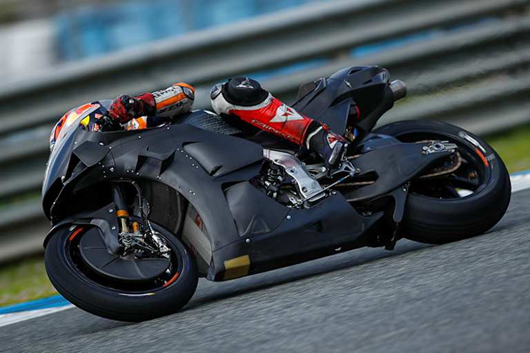 Stefan Bradl mit der neuesten Honda in Jerez