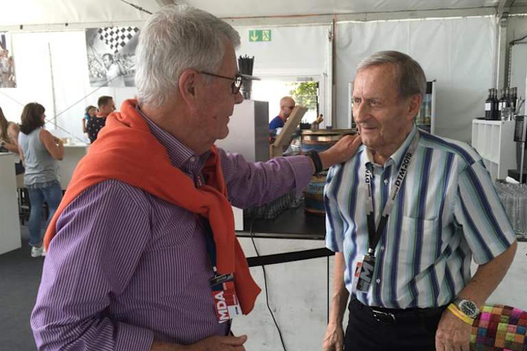 Letztes Treffen 2019, Leistner und RB Begrüßung in seiner Ehren-Lounge am Norisring 
