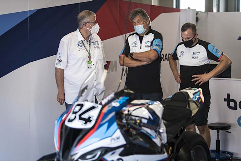 Bonovo-Eigentümer Jürgen Röder (li.) neben Teammanager Michael Galinski